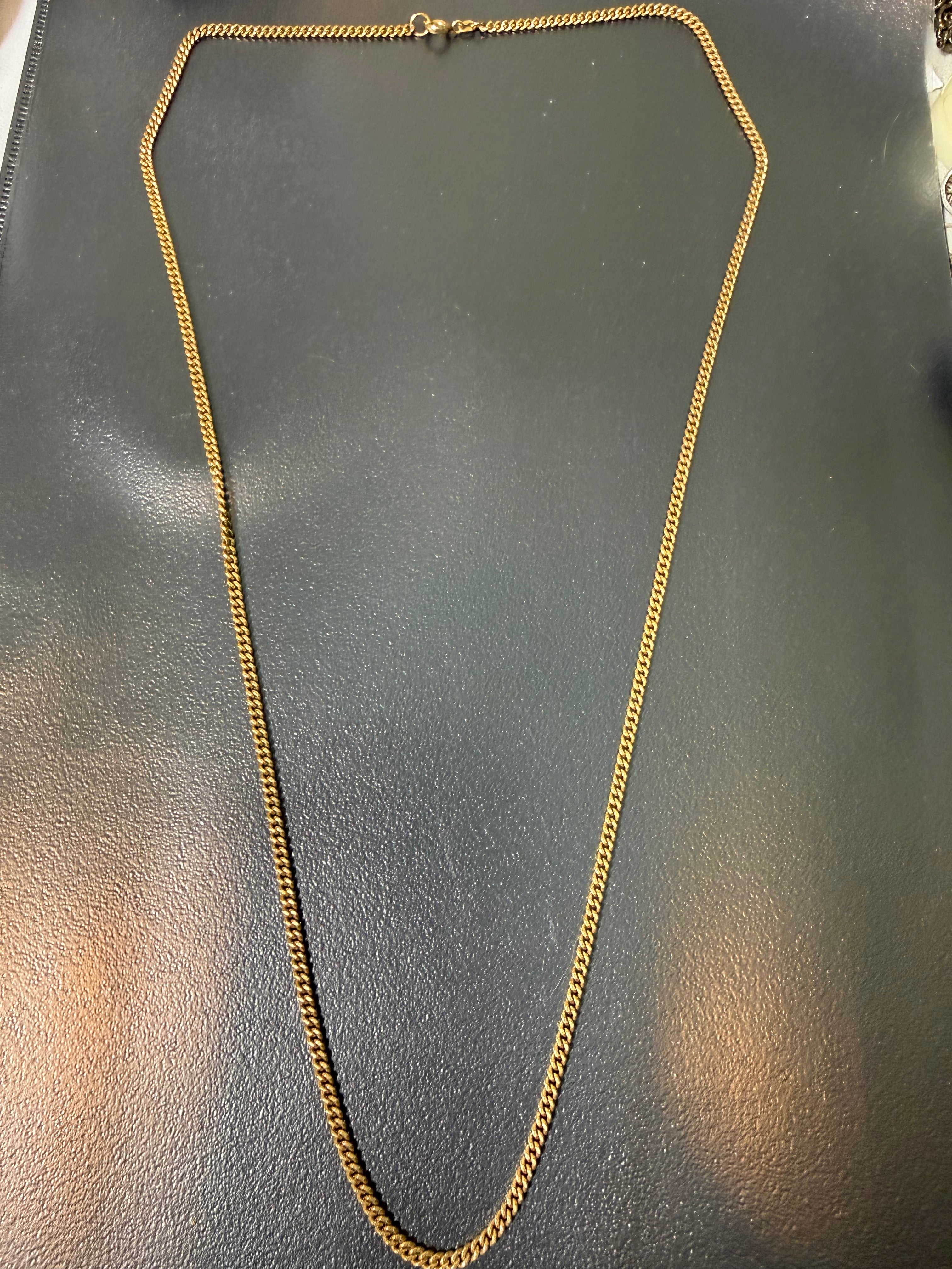 Belle chaîne plaqué or poinçonné 61 cm