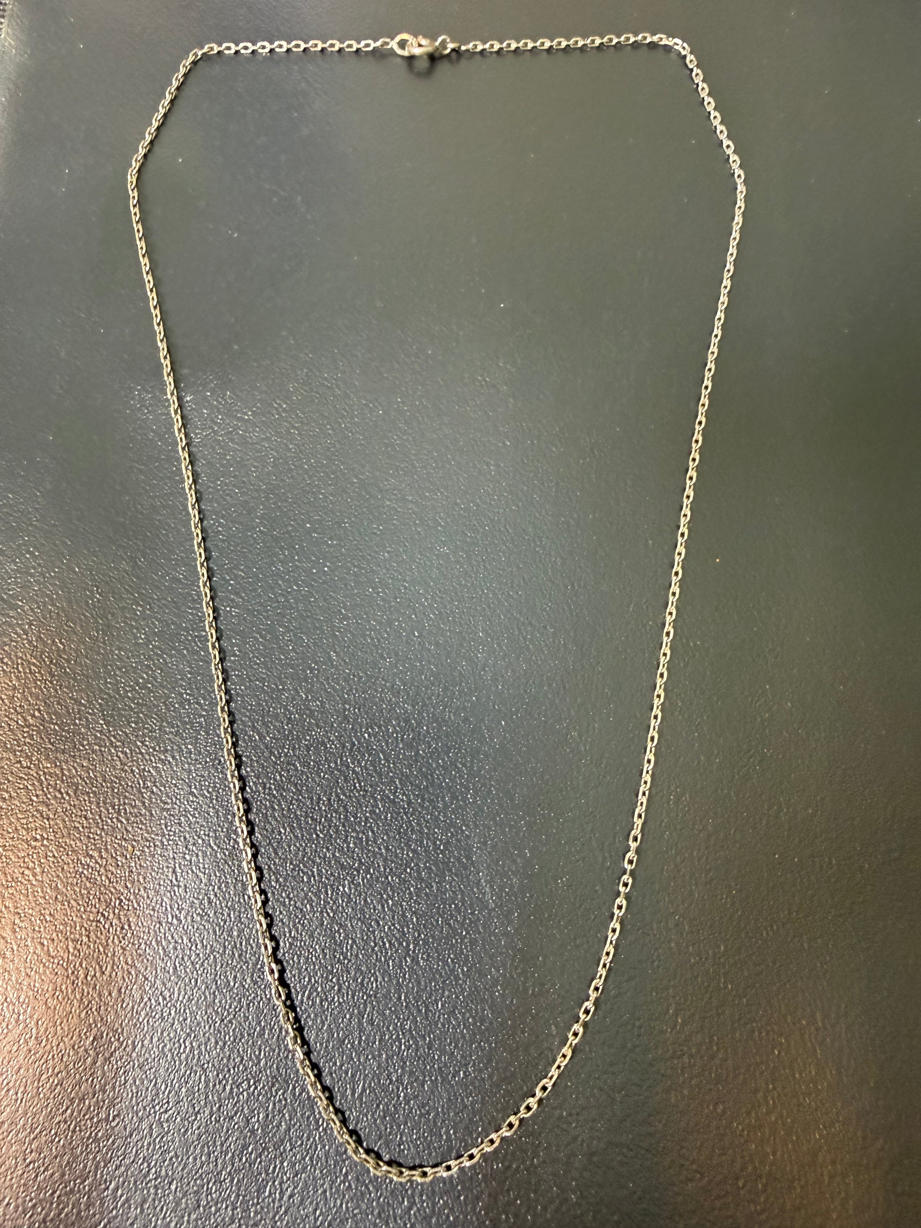 Belle chaîne en argent maille forçat 50 cm