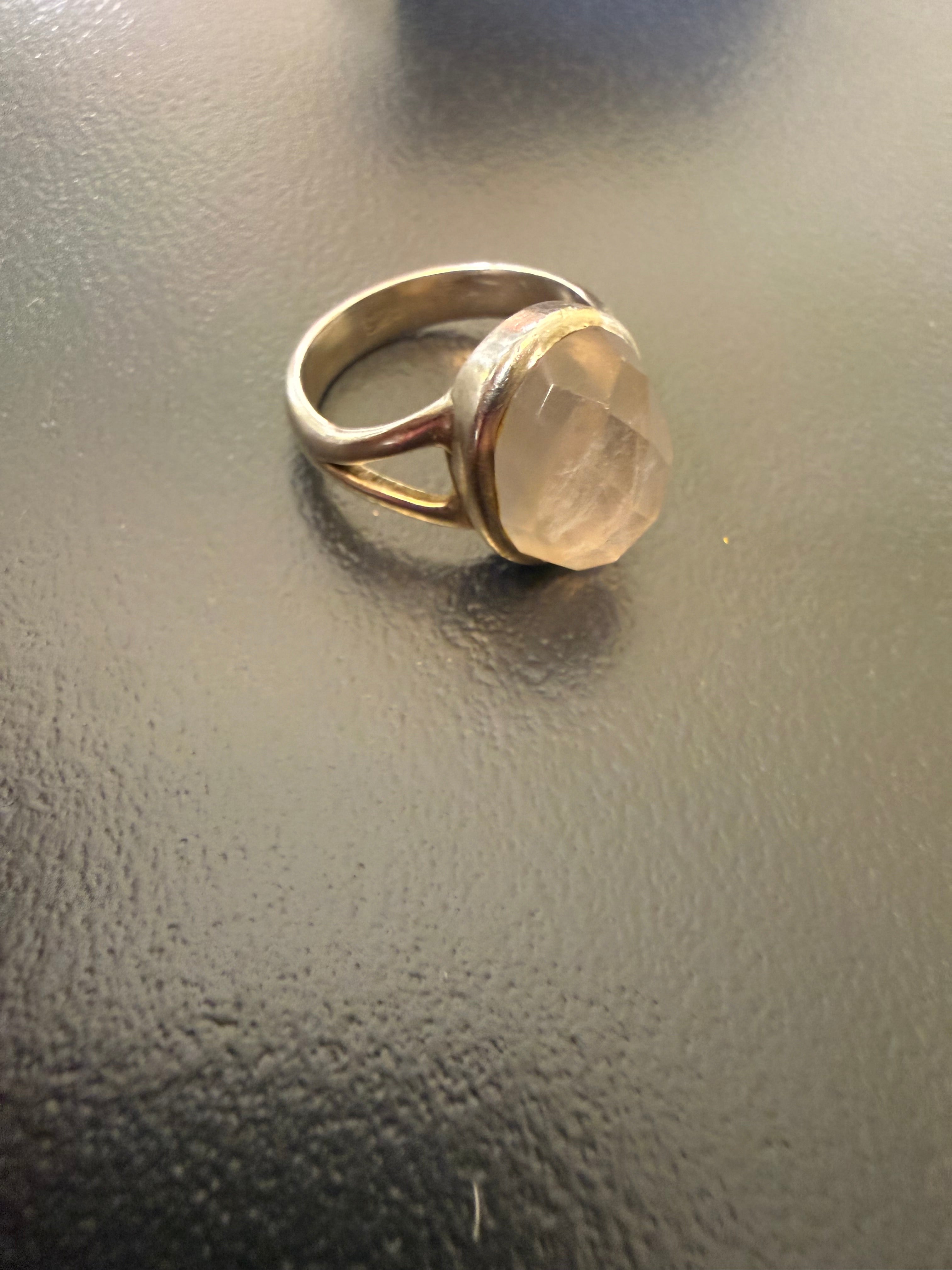 Bague argent et cristal de roche