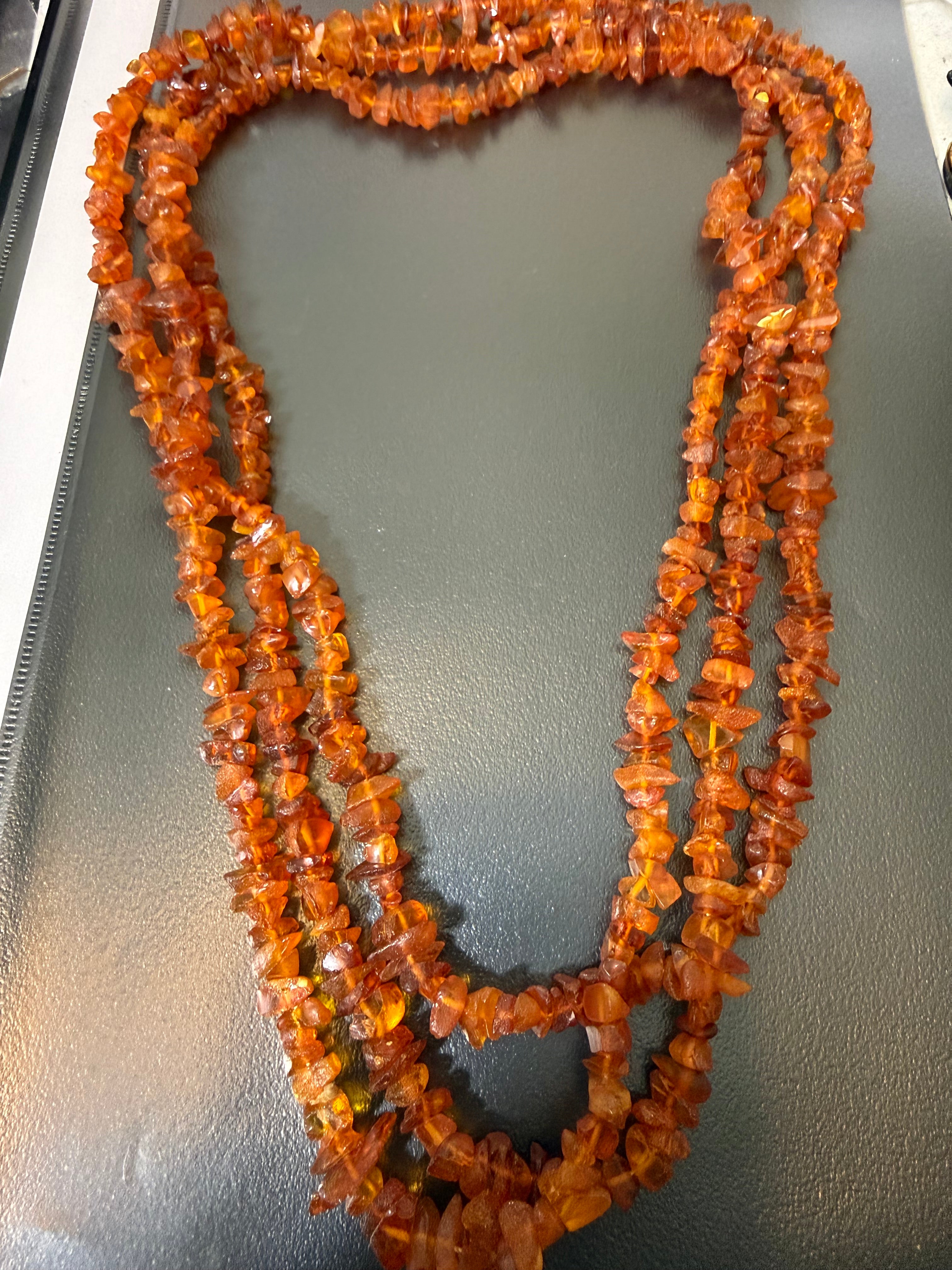 Long collier en ambre 200 cm