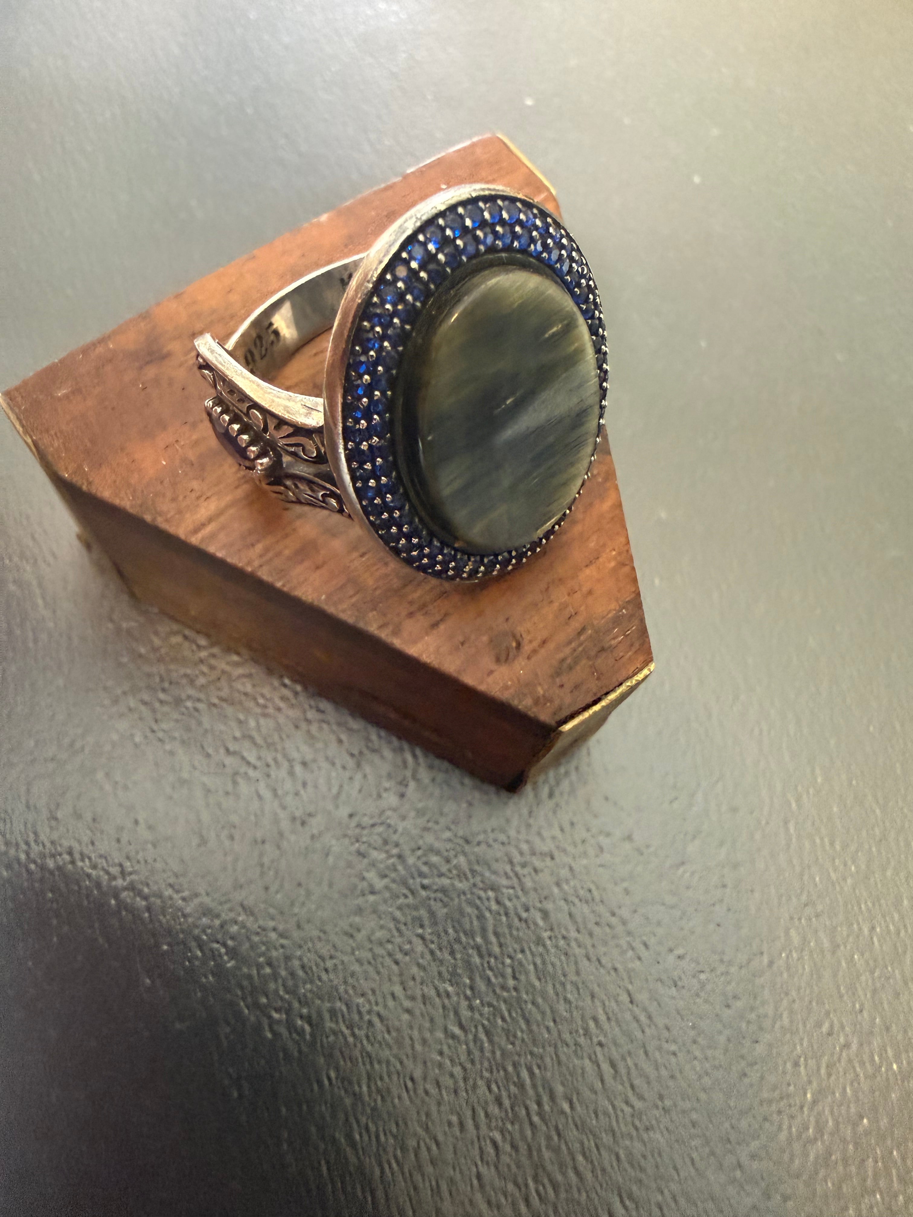 Belle bague argent 925 et labradorite